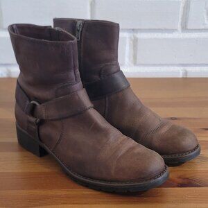Clarks motorcycle style ankle boots